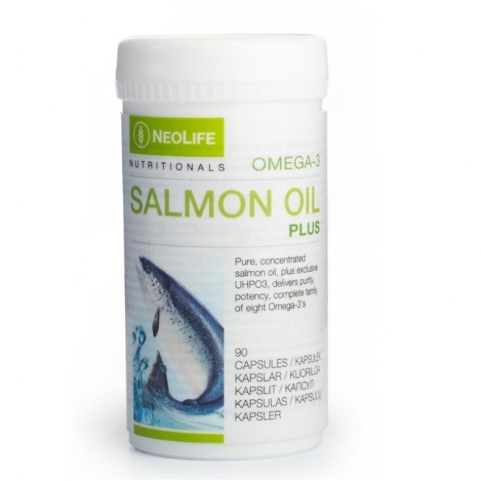 Omega-3 Salmon Oil Plus NeoLife lašišų aliejaus maisto papildas (90 kapsulių)