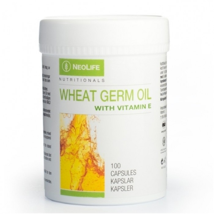 Wheat Germ Oil / Kviečių gemalų aliejus su vitaminu E NeoLife maisto papildas  (100 kapsulių)